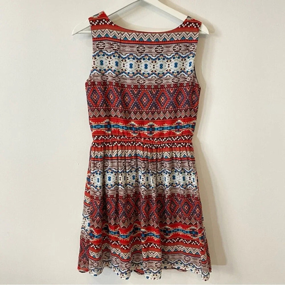 Jolie Boho Aztec Print Summer Dress Size 6 - Picture 17 of 17
